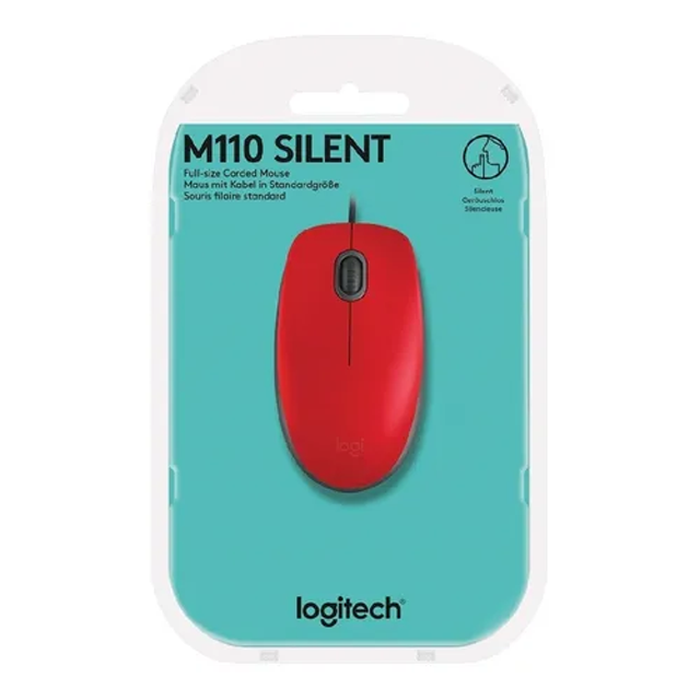 MOUSE LOGITECH M110 SILENT RED USB