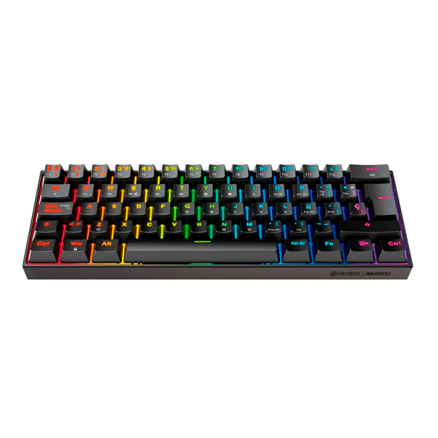SPRING SALE TECLADO FANTECH MAXFIT61 MK857 RGB MECÁNICO 60% SWITCH RED ESPAÑOL