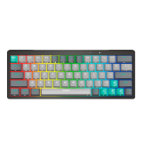 Teclado Fantech Atom PRO63 MK912 RGB Mercury Grey Wireless Mecánico Mini 60% Switch Blue Inglés