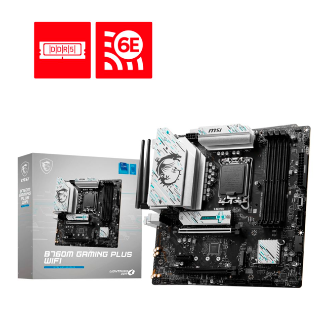 MOTHER MSI B760M GAMING PLUS WIFI DDR5 (12VA/13/14VA GEN) LGA1700