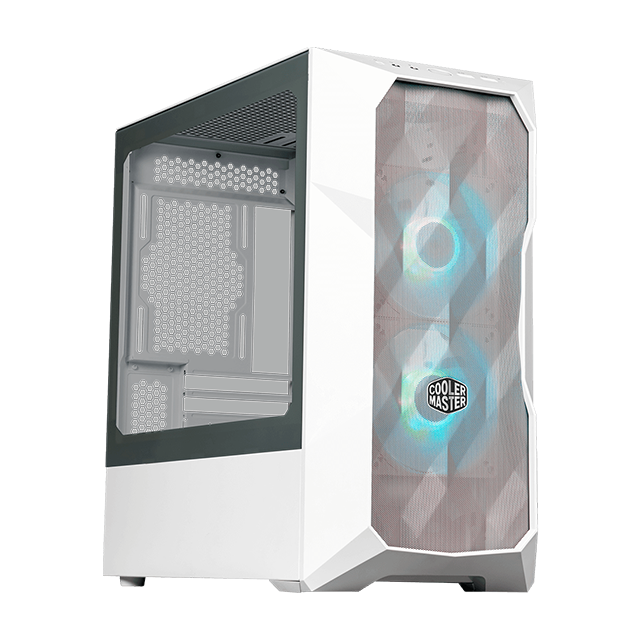 GABINETE COOLER MASTER TD300 MESH WHITE ARGB 2X12CM MICRO ATX