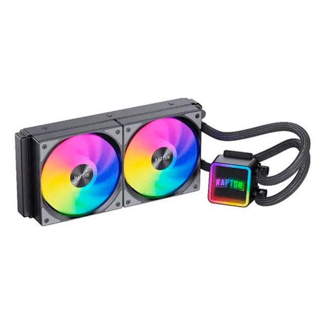 COOLER CPU WATERCOOLER RAPTOR AQUA CORE 240 240MM NEGRO LGA1200/LGA1700/LGA1851/AM4/AM5
