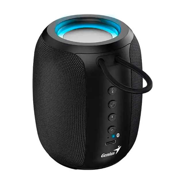 Parlantes Genius SP-915BT RGB Gray Portatil Bluetooth Bateria 6 horas USB C