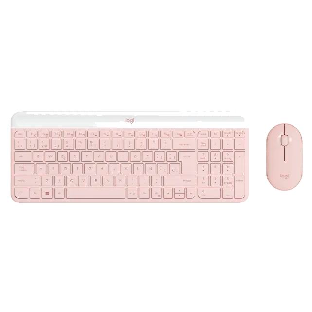 Kit Teclado y Mouse Logitech MK470 Wireless Slim Rose 920-011312