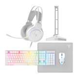 Kit Gamer 5 en 1 Fantech P51 White Teclado. Mouse. Pad. Auricular y Soporte Inglés