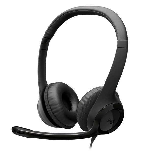 AURICULARES LOGITECH H390 USB-C BLACK C/MICRÓFONO 981-001575