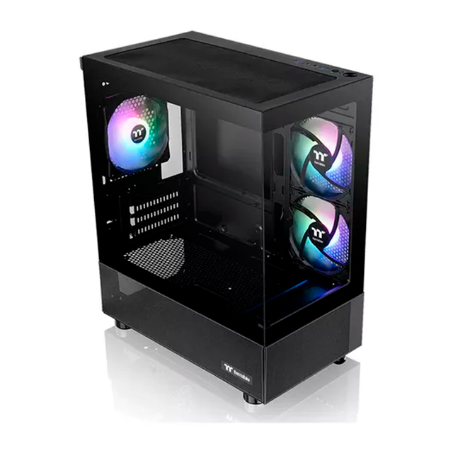 GABINETE THERMALTAKE VIEW 170 TEMPLADO BLACK ARGB 3X12CM MICRO ATX