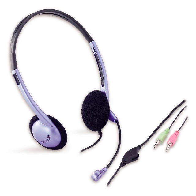 AURICULARES GENIUS HS-02B C/MICRÓFONO MINIPLUG