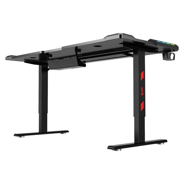 Escritorio Gamer Raptor Glow Station RGB Elevación + Portavasos + Soporte Auriculares