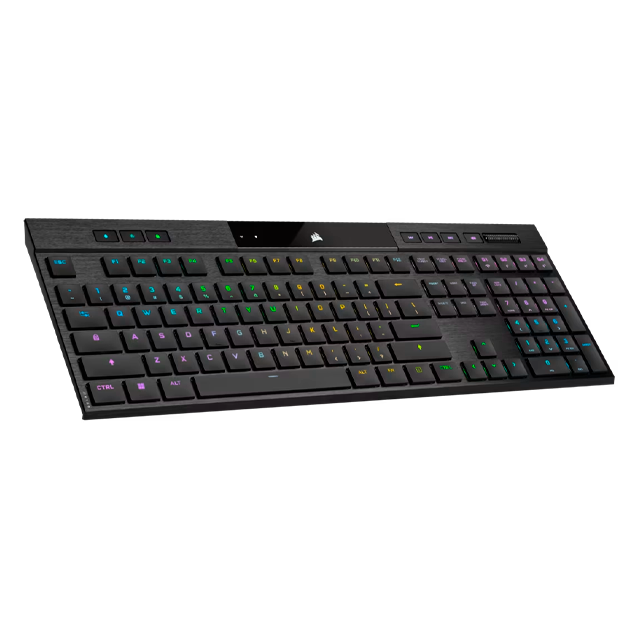 Teclado Corsair K100 Air Wireless Mecánico RGB Ultradelgado Cherry MX Ultra Low Profile