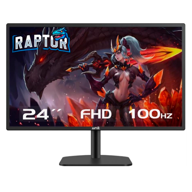 MONITOR GAMER RAPTOR HAWK EYE 24 SLIM FHD 100HZ 1MS