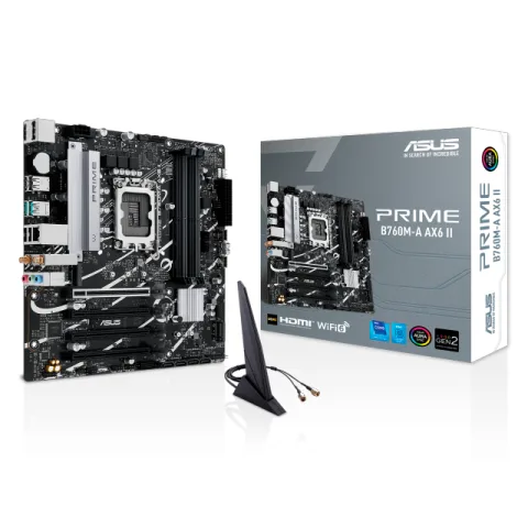 Mother ASUS PRIME B760M-A AX6 II-GSI DDR5 S/Caja (12va/13/14va Gen) LGA1700
