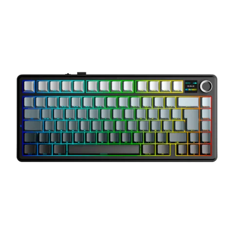 Teclado Aula F75 Max Black Degradé Wireless 75% RGB Switch Reaper