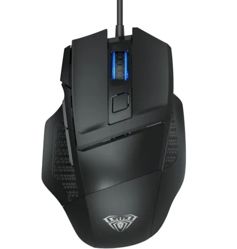 Mouse Aula S12 Negro Wired RGB 12800 DPI 7D