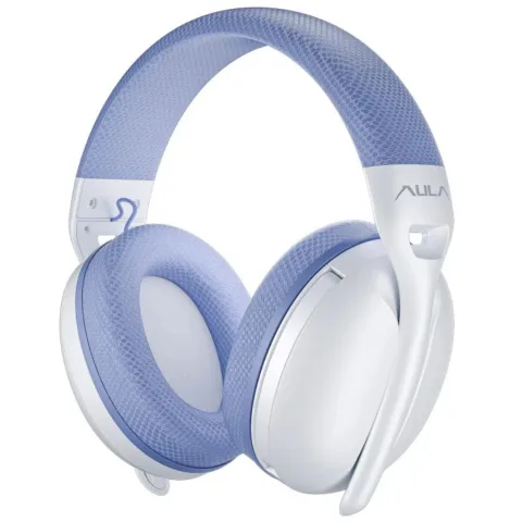 Auricular Aula S6 Azul Blanco Inalámbrico Bluetooth USB