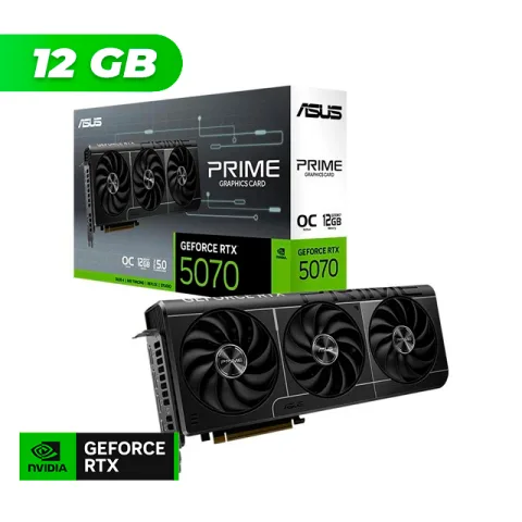 Placa de Video ASUS NVIDIA Geforce RTX 5070 PRIME OC 12GB GDDR7
