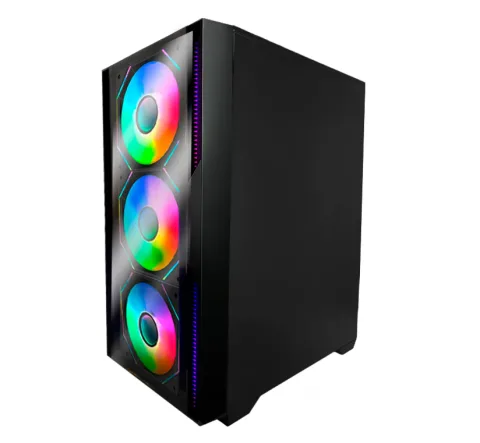 Gabinete Sentey T10 Black Mesh Templado 4x120mm ARGB
